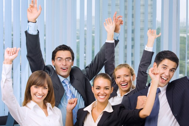 image of happy insurance agents