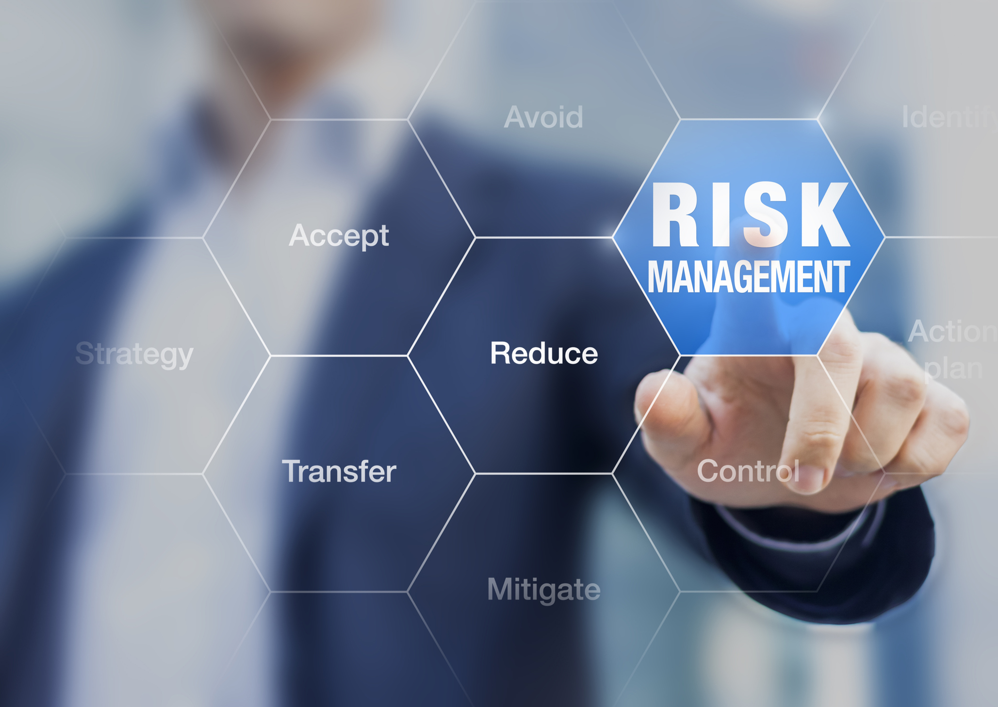 image of business man assessing risk