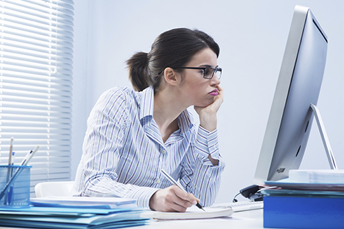 image of woman on computer