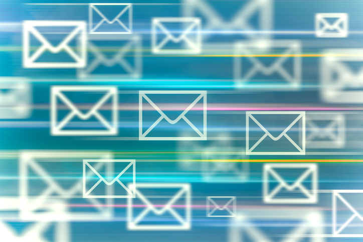 image of several emails flying