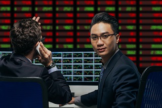 image of two men working with data security