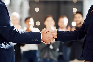 2 people shaking hands